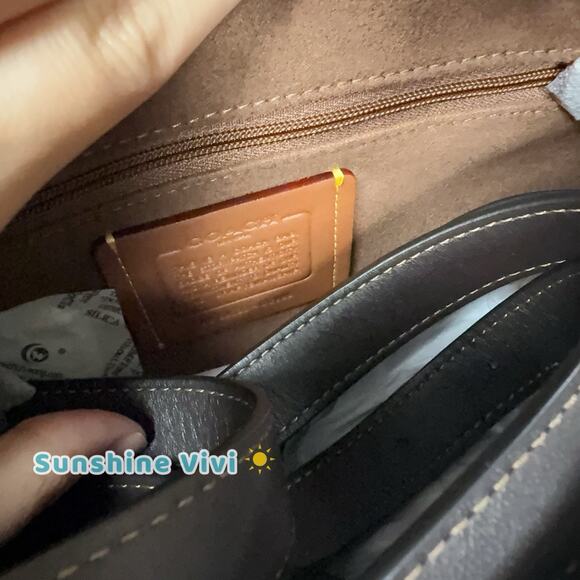 NWT Coach Etta Small Flap Shoulder Bag in Signature Chenille CCV65 Gold - Picture 7 of 15